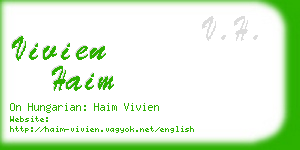 vivien haim business card